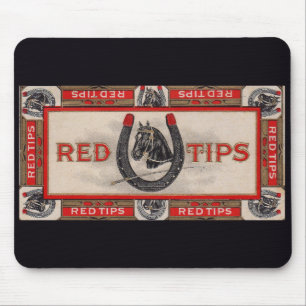 Red Tips Zigarrenlabel print Mousepad