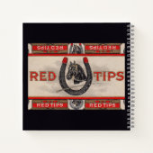 Red Tips Zigarrenlabel print Notizblock (Rückseite)