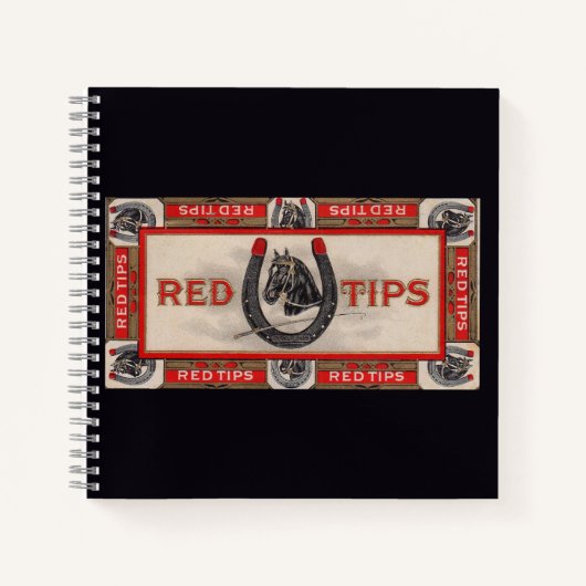 Red Tips Zigarrenlabel print Notizblock (Vorderseite)