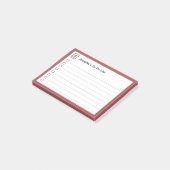 Red To Do-List mit Zwischenablage und Pen Post-it Klebezettel (angewinkelt)