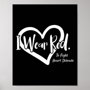 Red to fight Heart Disease National Red Day t Poster