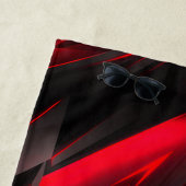 Red to Point Abstract Design Strandtuch (Beispiel)