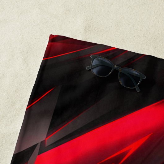 Red to Point Abstract Design Strandtuch (Beispiel)