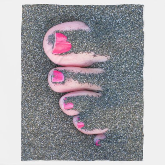 RED TOES FLEECEDECKE (Vorderseite)