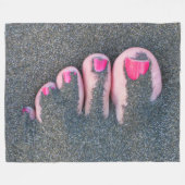 RED TOES FLEECEDECKE (Vorderseite (Horizontal))