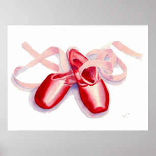 Red Toeshoes Print Poster