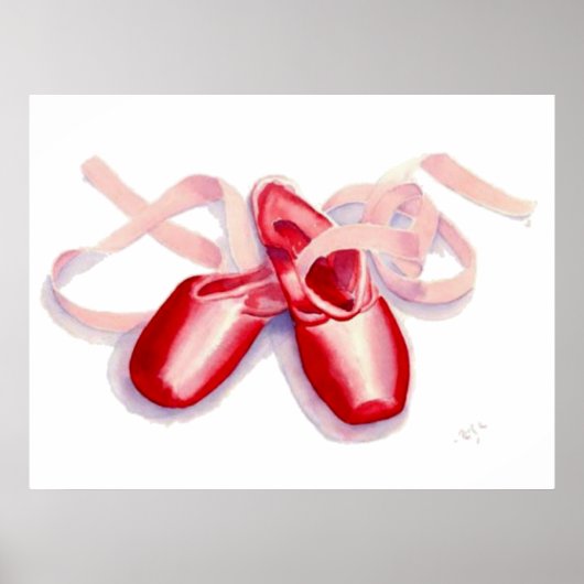 Red Toeshoes Print Poster (Vorne)