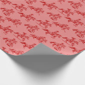 Red Toile Barrel Racing Geschenkpapier (Ecke)