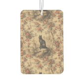 Red Toile Chinoiserie Cat Damask Autolufterfrischer (Rückseite)