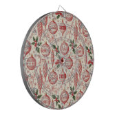 Red Toile Chinoiserie Christmas Ornaments Dartscheibe (Vorderseite Links)