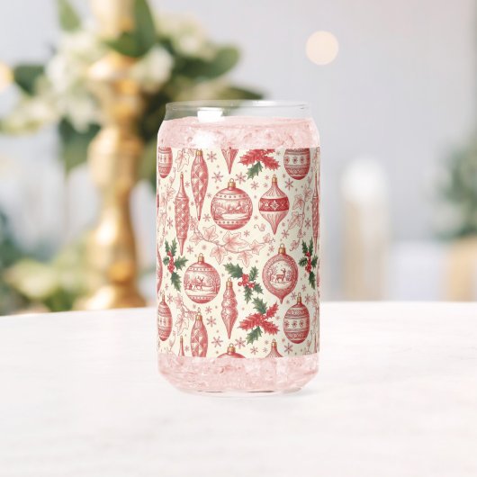 Red Toile Chinoiserie Christmas Ornaments Dosenglas (Insitu (Hochzeit))