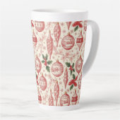 Red Toile Chinoiserie Christmas Ornaments Milchtasse (Rechte Ecke)