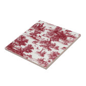 Red Toile Countryside Scene (6) Fliese (Seite)