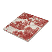 Red Toile Countryside Scene (8) Fliese (Seite)