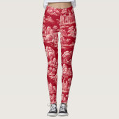 Red Toile de Jouy Leggings (Vorderseite)