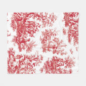 Red Toile Fleecedecke (Vorderseite (Horizontal))
