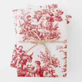 Red Toile Geschenkpapier Set (Beispiel)