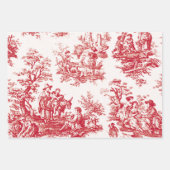 Red Toile Geschenkpapier Set (Vorderseite)