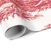 Red Toile Holiday Geschenkpapier (Rolleneckpunkt)