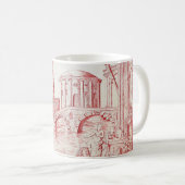 Red Toile Kaffeetasse (VorderseiteRechts)