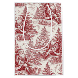 Red Toile Mittlere Geschenktüte
