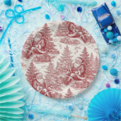 Red Toile Pappteller (Party)