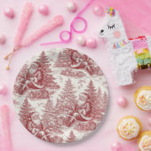 Red Toile Pappteller (Party)