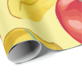Red tomato and fruits seamless pattern designabstr geschenkpapier (Rolleneckpunkt)