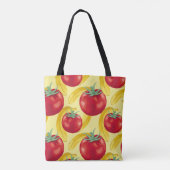 Red tomato and fruits seamless pattern designabstr tasche (Rückseite)