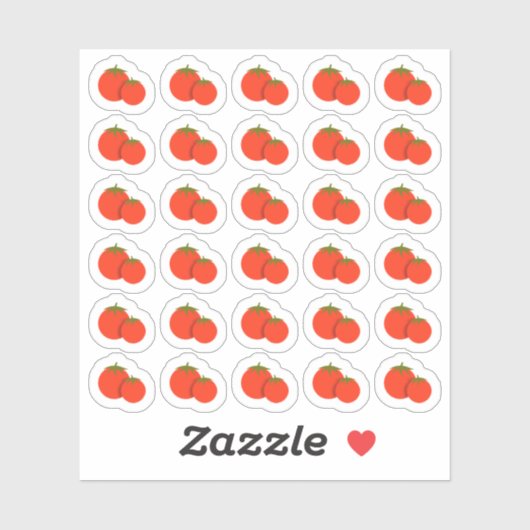 Red Tomato Fruit Veggie Food Kitchen Planner Aufkleber (Blatt)