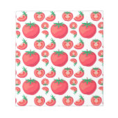 Red Tomato Muster Niedlich so lustig Notizblock (Vorderseite)