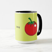 Red Tomato | Name oder Text hinzufügen Tasse (VorderseiteRechts)
