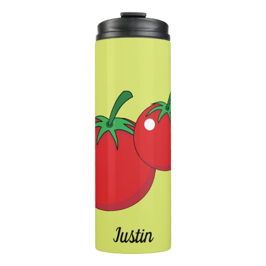 Red Tomato | Name oder Text hinzufügen Thermosbecher (Vorderseite)