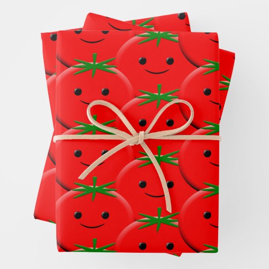 Red Tomato Pattern Geschenkpapier Set (Beispiel)