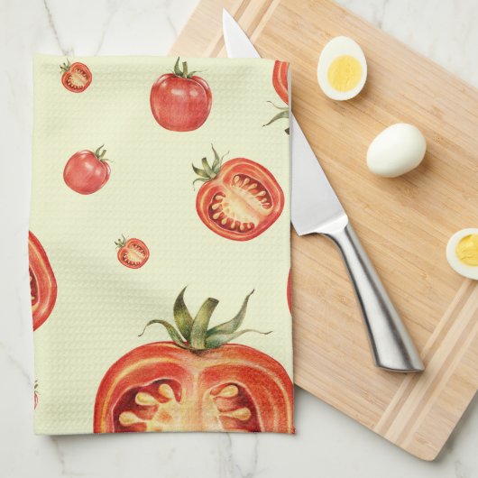 Red Tomato Pattern Geschirrtuch (Viertel Falte)