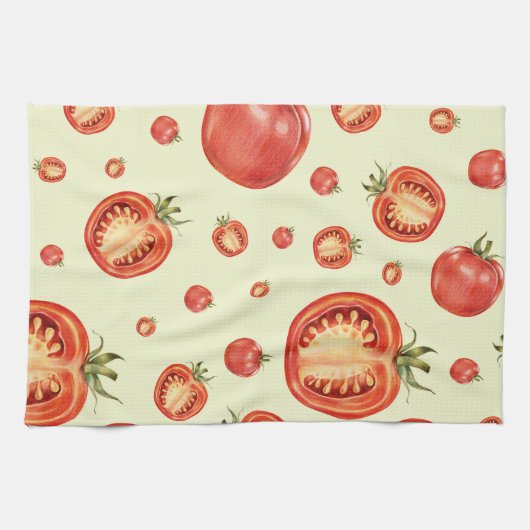 Red Tomato Pattern Geschirrtuch (Horizontal)