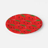 Red Tomato Pattern Pappteller (Schrägansicht)
