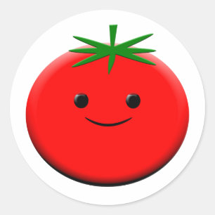 Red Tomato Runder Aufkleber