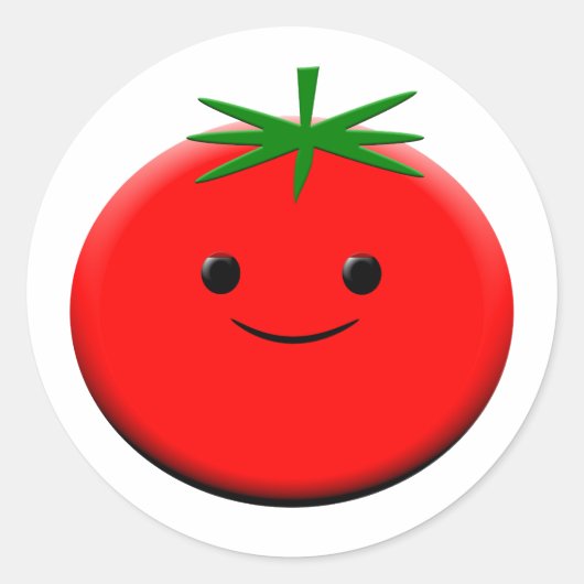 Red Tomato Runder Aufkleber (Vorderseite)
