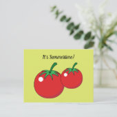 Red Tomato | Text hinzufügen Postkarte (Stehend Vorderseite)