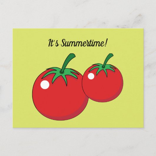 Red Tomato | Text hinzufügen Postkarte (Vorderseite)