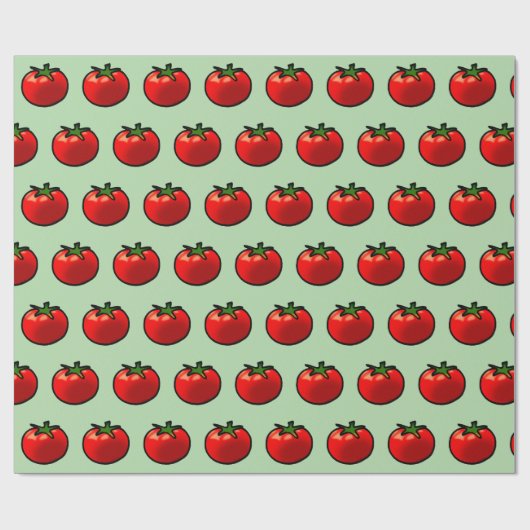 Red Tomato Whimsical Custom Art Geschenkpapier (Flach)