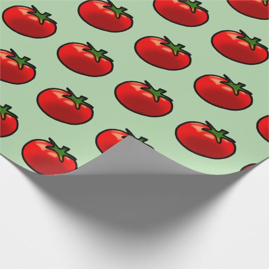 Red Tomato Whimsical Custom Art Geschenkpapier (Ecke)