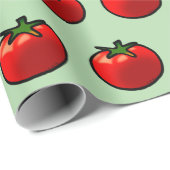 Red Tomato Whimsical Custom Art Geschenkpapier (Rolleneckpunkt)
