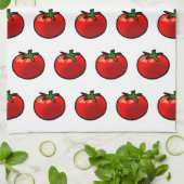 Red Tomato Whimsical Custom Art Geschirrtuch (Gefaltet)