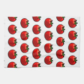 Red Tomato Whimsical Custom Art Geschirrtuch (Horizontal)