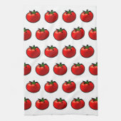 Red Tomato Whimsical Custom Art Geschirrtuch (Vertikal)