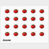 Red Tomato Whimsical Custom Art Runder Aufkleber (Blatt)