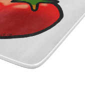 Red Tomato Whimsical Custom Art Schneidebrett (Ecke)