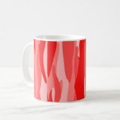 Red Tone Abstrakt Camouflage Kaffeetasse (Vorderseite Links)